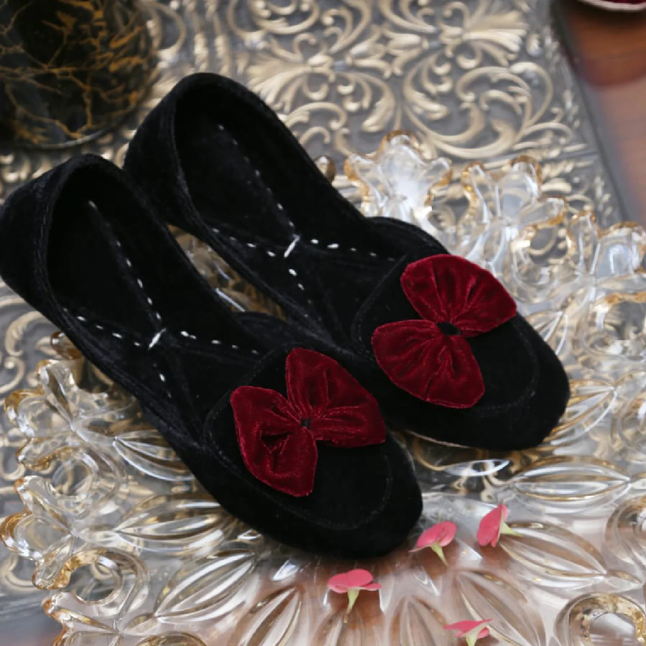 Bow velvet Black - Image 3