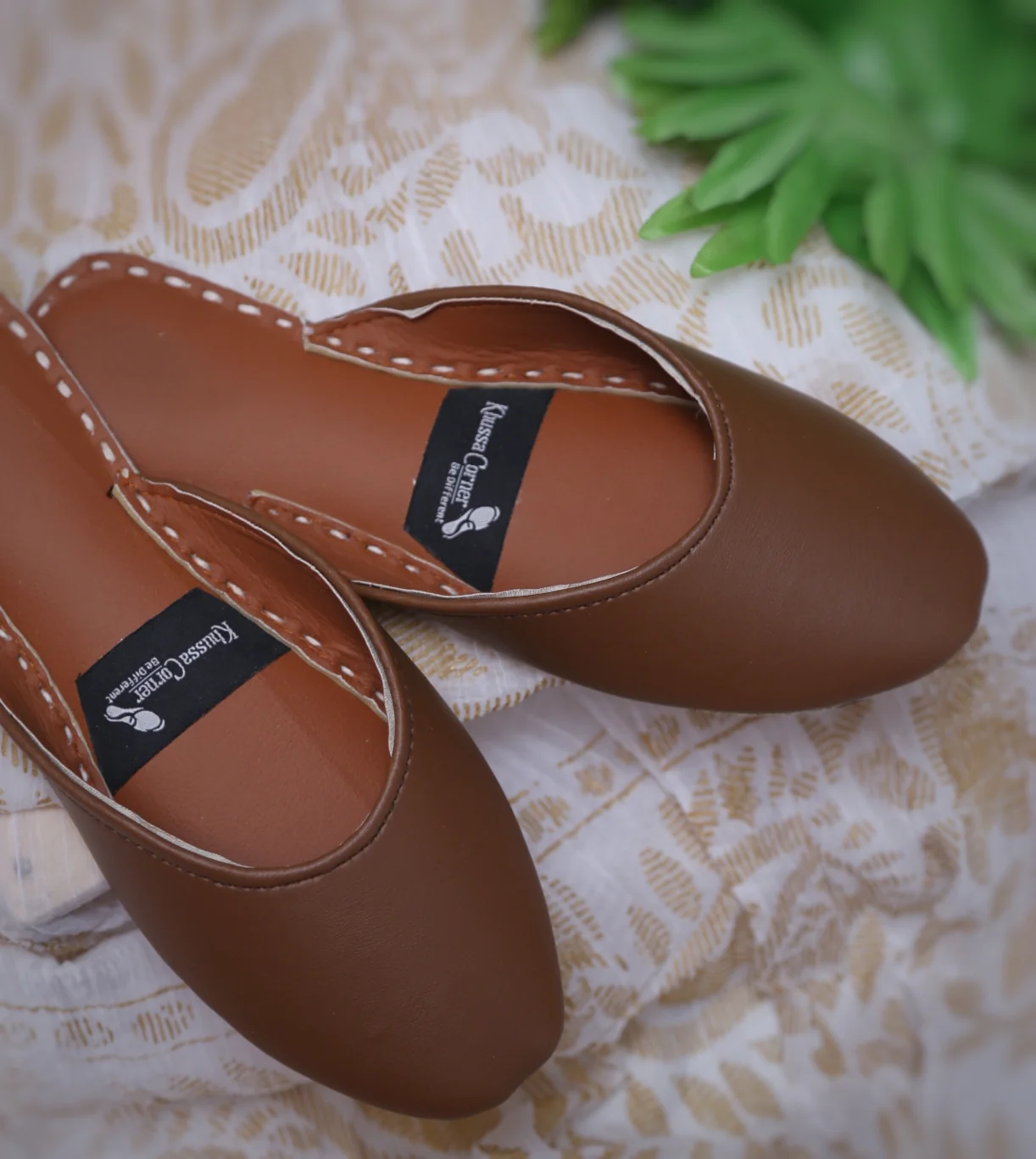 Brown Rexine Backless - Image 3