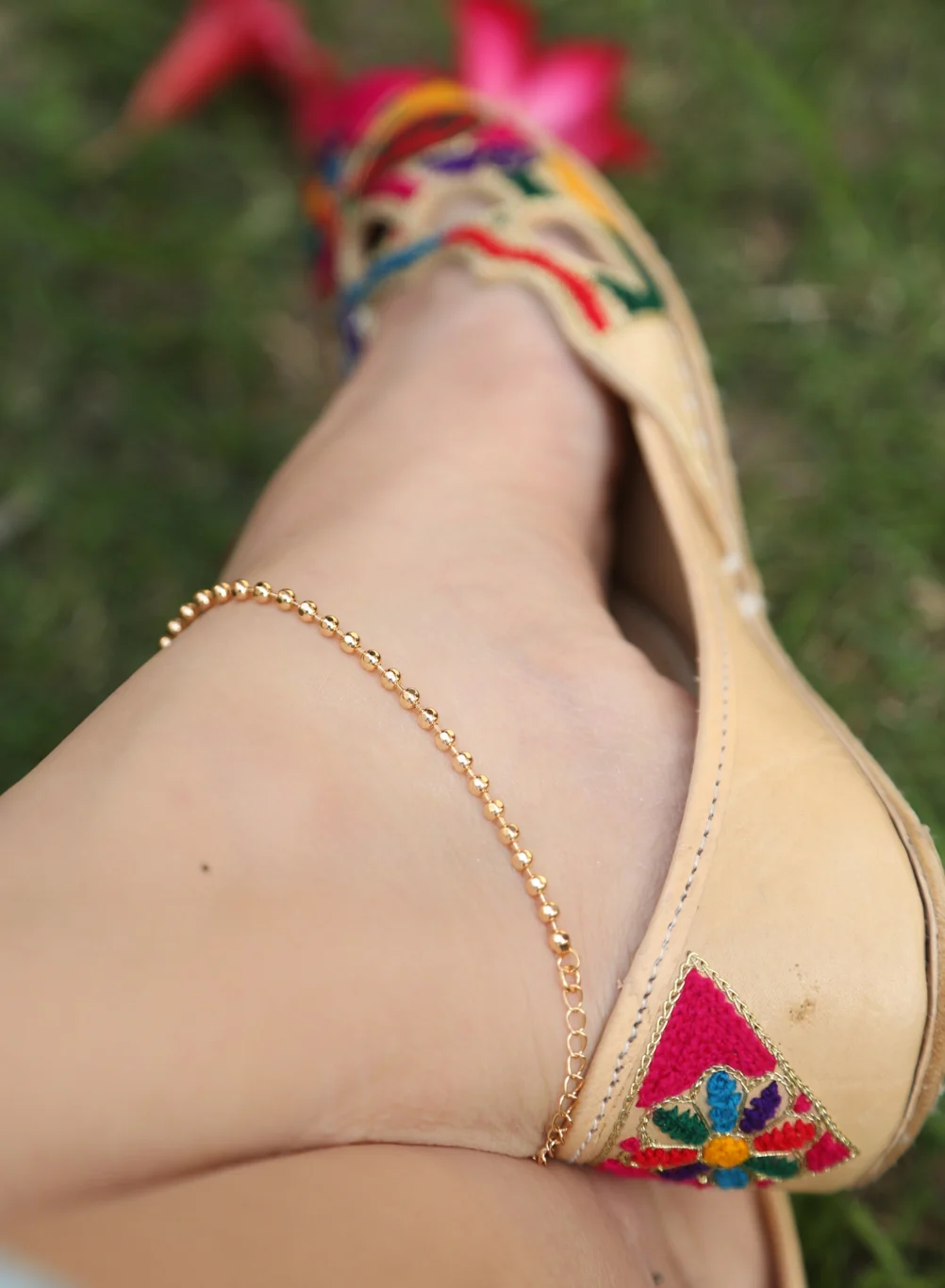 Classic Beaded Anklet - Image 4