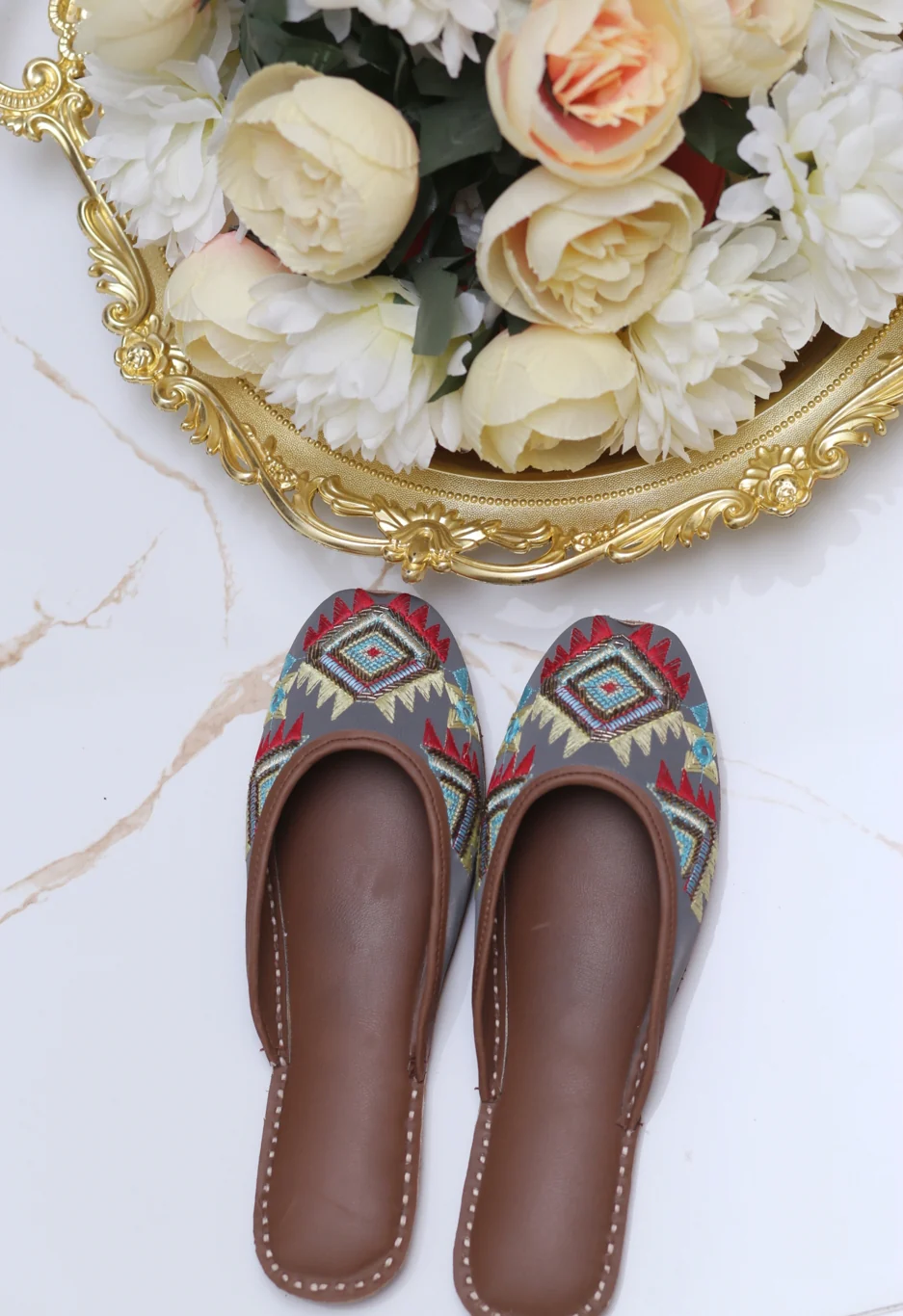 Grey Mojari Backless - Image 3