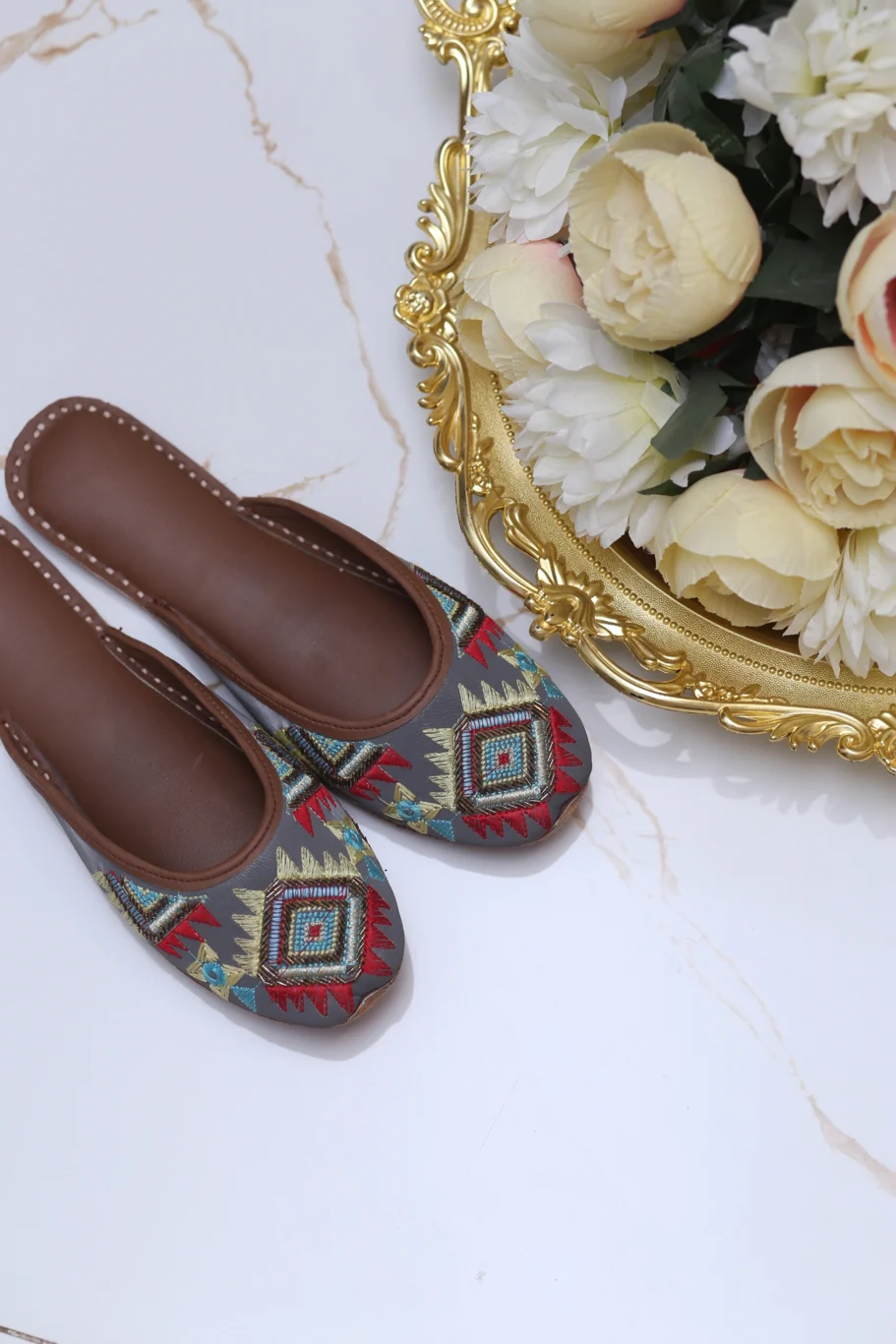 Grey Mojari Backless - Image 4