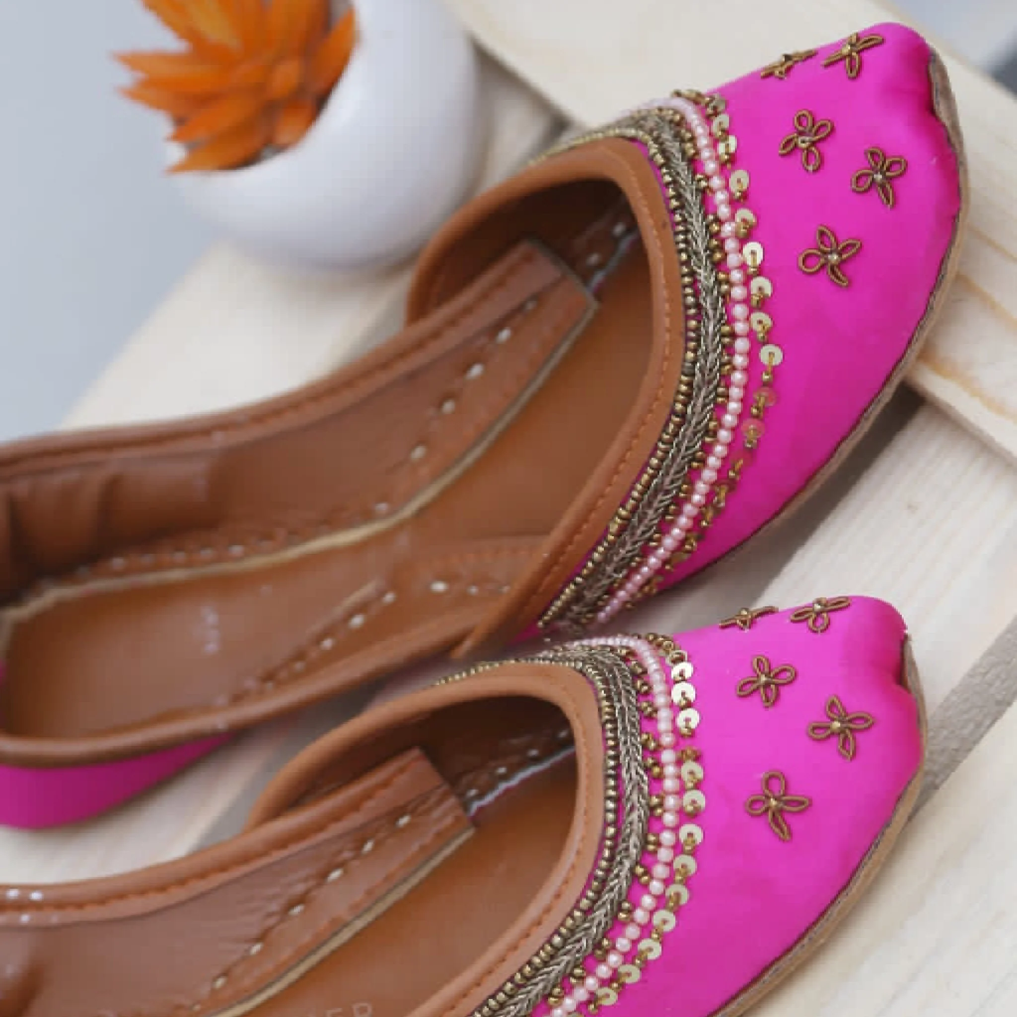 Pink work Khussa - Image 3