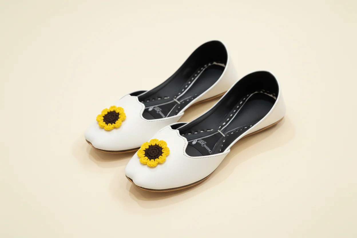 Sunflower Crochet Khussa - Image 4