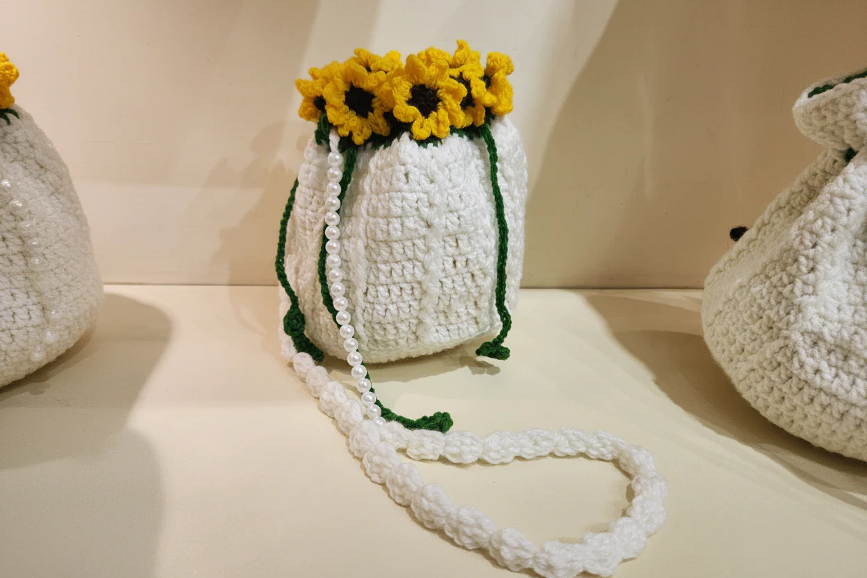 Sunflower Crochet Potli - Image 4